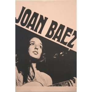 Joan Baez Rare 1960s Folk Pink Poster