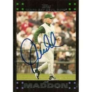  Joe Maddon Signed Tampa Bay Rays 2007 Topps Card Sports 