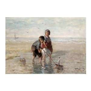  Children Playing By The Seaside Jozef Israels. 14.00 