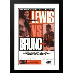 Lennox Lewis vs Frank Bruno 32x45 Framed and Double Matted Boxing 