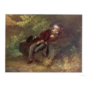Ludwig Van Beethoven Beethoven Sitting in Some Woods Giclee Poster 