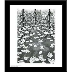  M.C. Escher Three Worlds FRAMED ART 26x30 Everything 