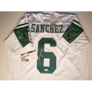 Mark Sanchez Autographed New York Jets Authentic White Reebok Jersey