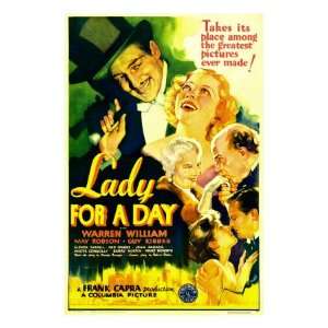 Lady for a Day, Warren William, May Robson, Guy Kibbee, 1933 Premium 