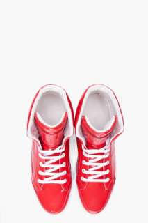 Marc Jacobs Red Patent Leather High Tops for men  