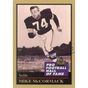 Mike McCormack Autographed Football Hall of Fame Card #96   Cleveland 