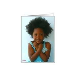  Grandma LOVE, Mothers Day, cute black girl Card Health 