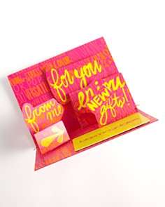Only at  Spring Pink Popup Gift Cards in Box