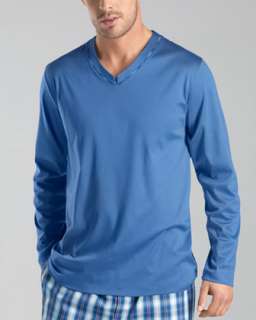 Long Island Mercerized Pajama Shirt, Light Blue