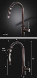 NEW OIL RUBBED BRONZE KITCHEN FAUCET PULL OUT BAR SINK  