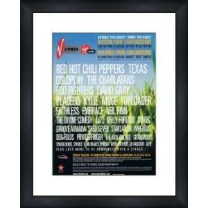 RED HOT CHILI PEPPERS V Festival 2001   Custom Framed Original Ad 