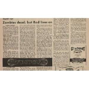  Zombies Rod Argent Newspaper Concert Review 1971