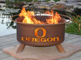University of Oregon Ducks Portable Steel Fire Pit Grill  