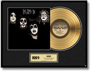 KISS FIRST ALBUM 24kt GOLD RECORD  