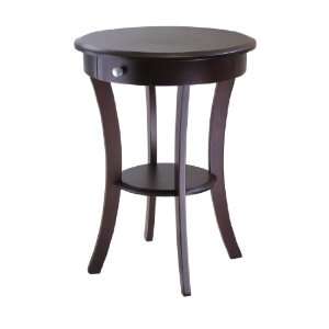  Winsome Wood Sasha Accent Table with Drawer, Curved Legs 