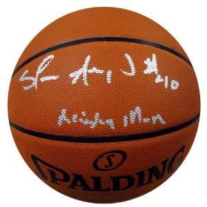 Shawn Kemp Autographed Official NBA Leather Basketball Reign Man PSA 