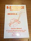 EZ TRENCH BEDSCAPER BE310A OWNERS OPERATORS PARTS MANUAL BED EDGER