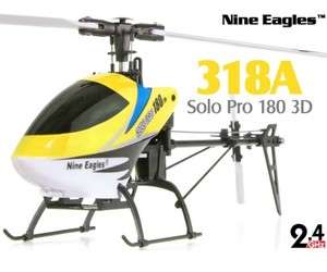   Solo pro 180 3D (318A) 6CH Flybarless RC Helicopter (Yellow)  