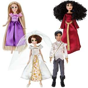   Tangled Ever After Mini Princess Doll Set Rapunzel,Flynn,Gothel 4p
