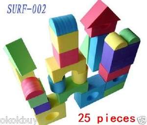 25 pcs Multi Color shape soft foam Puzzle block toy set mat  