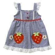 Youngland Checkered Strawberry Seersucker Sundress   Infant