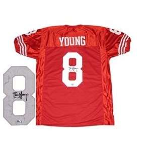  Autographed Steve Young Jersey   Throwback Sports 