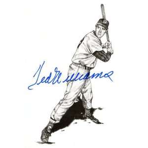  Ted Williams Autographed Post Card Sports Collectibles