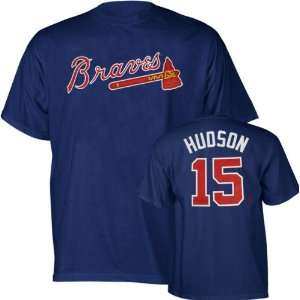 Tim Hudson Navy Majestic Name and Number Atlanta Braves T Shirt