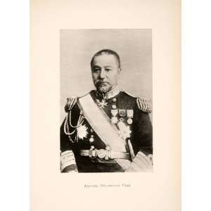 1905 Photogravure Togo Heihachiro Fleet Admiral Marquis Japanses Navy 