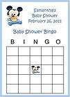 Personalized Baby Mickey Bingo Baby Shower Games
