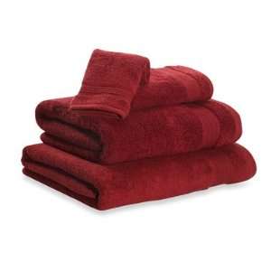 Thomas OBrien 100% Cotton Wash Cloths (Set of 3) in Deep Red