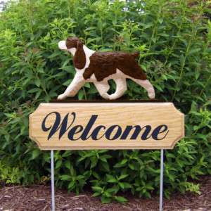   Springer Spaniel Welcome Sign Stake. Home & Garden Dog Wood Products