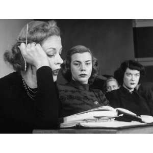Actresses Uta Hagen and Mary Welch Attending Reading of the Play A 