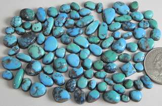   Kingman Arizona Turquoise Tq Cabochons Gemstone Stones Cabs Parcel 8D