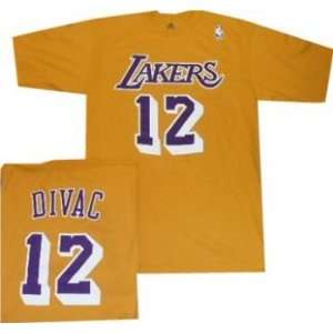  Los Angeles Lakers Vlade Divac Throwback Adidas T Shirt 