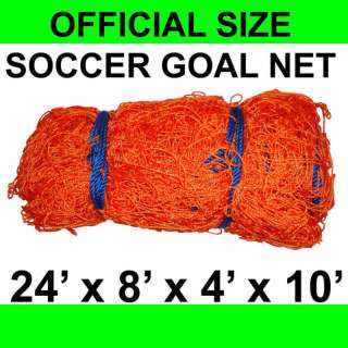 TWO OFFICIAL SIZE SOCCER GOAL NETS NETTING MLS & FIFA  