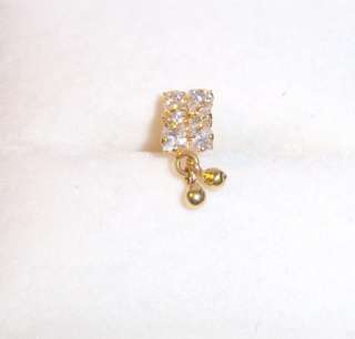 Sparkling Rea22K GOLD l Nose Lip Stud Piercing  