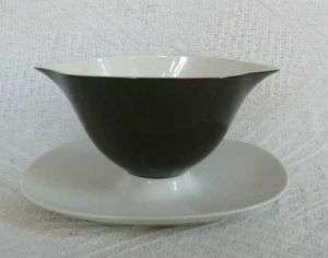 Rosenthal Secunda olive green gravy boat and underplate  