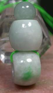 Green 100% Natural A Jade jadeite pendant Circle Donut Bead 597808 