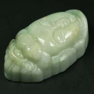 Guanyin Head Statue Green Pendant Grade A Jade Jadeite  