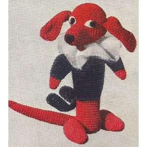 Vintage Crochet PATTERN to make   Dog Dachshund Soft Toy Animal. NOT a 