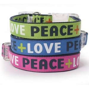  Peace and Love Dog Collar TOY ORANGE