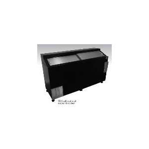   ST48   4 ft Backbar Bottle Cooler w/ Slant Top, 2 Sliding Doors, Black