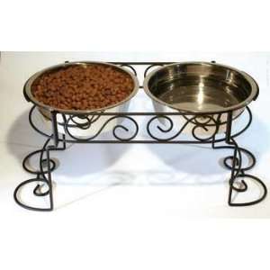   Scroll Work Stainless Steel Double Diner 3   quart