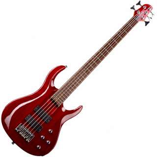 Hamer Velocity 5 String Electric Bass   Trans Red  
