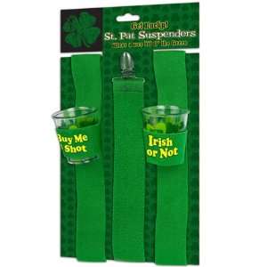  St. Patricks Day Drinking Suspenders 42in Toys & Games