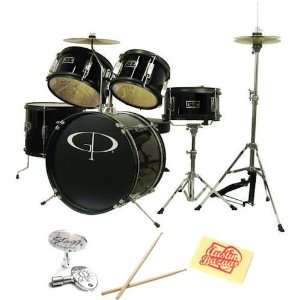  Deluxe GP55 5 Piece Kids Drum Set Bundle with Drum Sticks, Drum 
