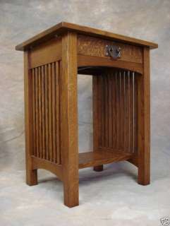 HANDMADE MISSION OAK SPINDLE NIGHT STAND ARTS & CRAFTS  