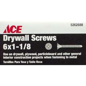  ACE DRYWALL SCREWS 46034 ACE Drywall Screw, Flat Head # 6 
