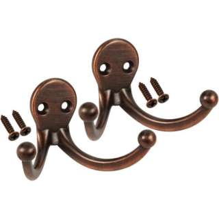 National Double Clothes Wardrobe Hook Antique Bronze 038613334823 